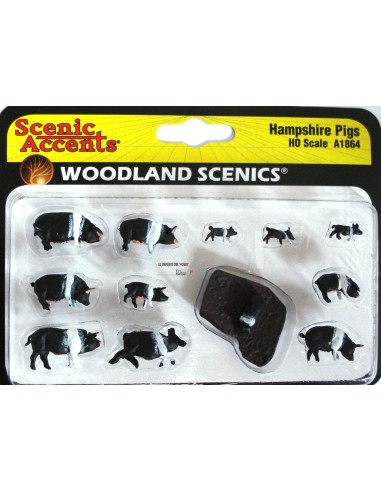 WOODLAND SCENICS HAMPSHIRE PIGS