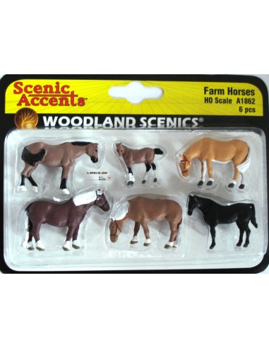 WOODLAND SCENICS FARM HORSES