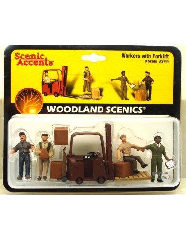 WOODLAND SCENICS WORKERS WITH LIFTING MACHINE