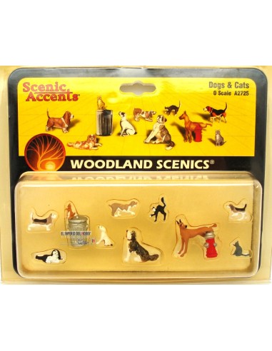 WOODLAND SCENICS PERROS Y GATOS