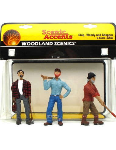 WOODLAND SCENICS CHIP, WOODY AND CHOPPER LUMBERJACKERS