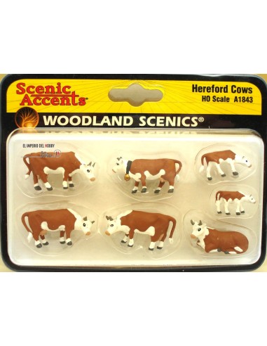 WOODLAND SCENICS HEREFORD COWS