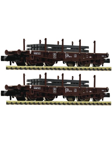 FLEISCHMANN SET OF 2 PLATFORM WAGONS FOR HEAVY LOADS ÖBB