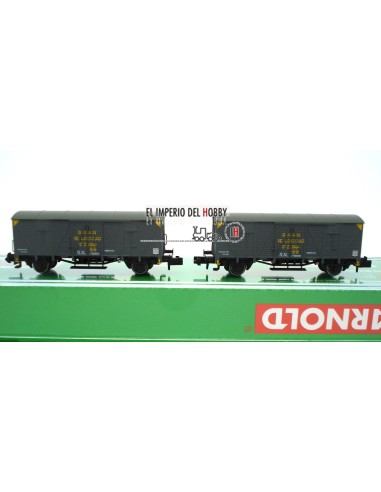 ARNOLD RENFE, SET OF 2 CLOSED WAGONS 2 AXLES J300.00 "HIGH SPEED"