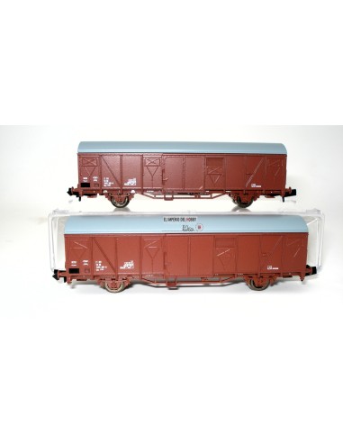 FLEISCHMANN SET 2 COVERED GOODS WAGONS