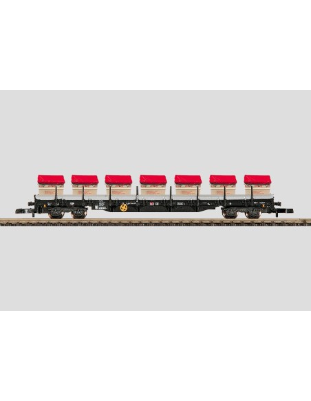 MÄRKLIN VAGÓN TIPO RENS DE 4 EJES CON LATERALES BAJOS Y ESTACAS