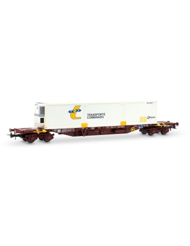 ELECTROTREN RENFE, VAGÓN PORTACONTENEDORES DE 4 EJES MMC3 "TRANSPORTE COMBINADO"