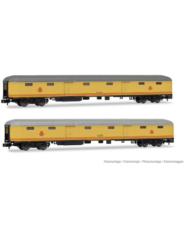 ARNOLD SET OF TWO YELLOW RENFE POSTAL TRUCKS DGCT-2 + DGCT-10