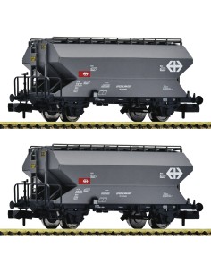 FLEISCHMANN SET OF TWO SILO CARS FOR TRANSPORTING GRAIN...