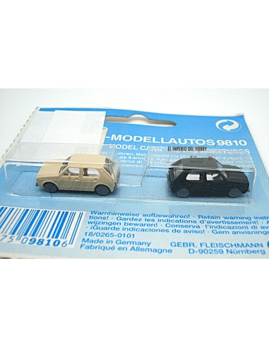FLEISCHMANN 2 COCHES VW GOLF i. OVP
