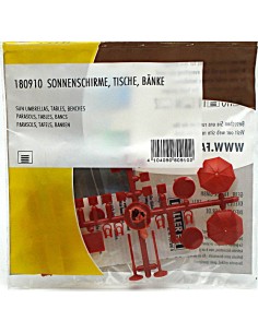 FALLER SONNENSCHIRME, TISCHE, BÄNKE