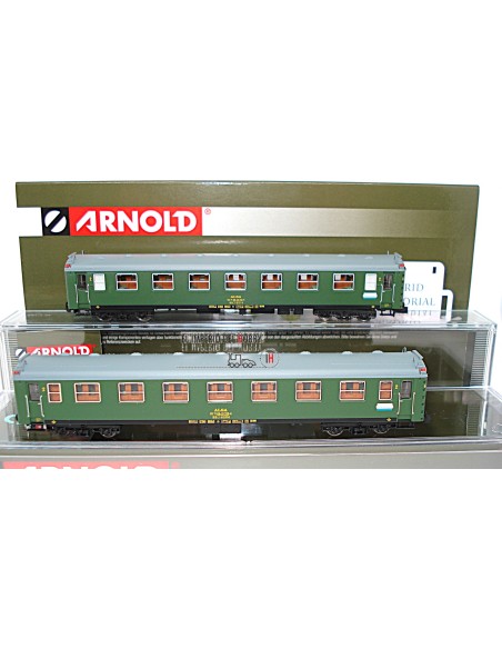 ARNOLD ALSA, SET "TREN DE FELIPE II", COMPUESTO POR 4 COCHES 6000 CON LUZ INTERIOR + FURGÓN