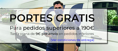 Gastos de envío gratuitos en pedidos de más de de 190€